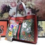 Gucci Ophidia GG Flora Medium Tote In Red 44cm - Image 7