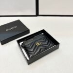 Gucci GG Marmont Card Holders Black 10cm - Image 2