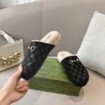 Gucci Women’s Mule With Horsebit Gg Suede In Black - Image 2