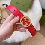 Gucci Interlocking G Belt Monogram Red - Image 3