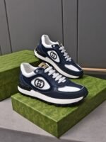 Gucci Double G Men’S Run Sneaker Blue - Image 4