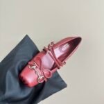 Gucci Women’s Horsebit Ballet Flat Sacchetto Red 821219 Aaea4 6207 - Image 7