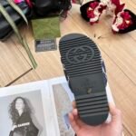 Gucci Gg Horizontal Strap Sandals With Tag In Blue - Image 8