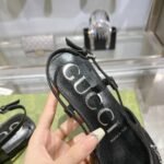 Gucci Gg Embellished Slingback Flats Black - Image 6