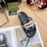 Gucci Gg Horizontal Strap Sandals With Tag In Blue - Image 3