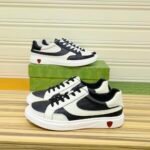 Gucci Gg Men’S Sneaker Leather Black And White - Image 3