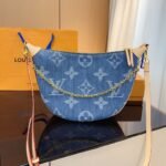 Louis Vuitton Loop Hobo Monogram Denim Bag Blue 35Cm - Image 5