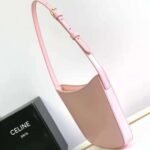 Celine Croque Bag In Triomphe Canvas And Calfskin Pink 19Cm 112272Cuz 04Lu - Image 3