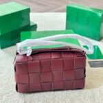 Bottega Veneta Brick Cassette Intreccio Leather Shoulder Bag Barolo 28Cm - Image 3