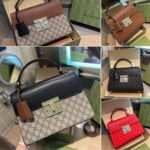 Gucci Paddle Lock Gg Supreme Top Handle Full Brown 28Cm - Image 3