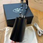 Prada Spazzolato Bucket Bag Black 17Cm - Image 5