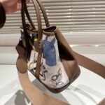 Hermes Garden Party Leather Handbag Brown 30cm - Image 3