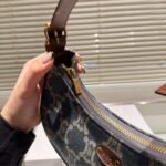Celine Ava Triomphe Bag Half Moon In Denim Blue 25Cm - Image 3
