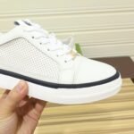 Gucci Men’S Platform Sneaker Leather White With Black Edge - Image 6