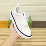 Gucci Men’S Platform Sneaker Leather White With Black Edge - Image 3