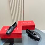 Gucci Women’s Horsebit Ballet Flat Sacchetto Black 814318 Aaea4 1000 - Image 5