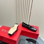 Gucci Women’s Horsebit Ballet Flat Sacchetto Black 814318 Aaea4 1000 - Image 6