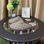 Gucci GG Slipper Horsebit Canvas Beige 655571 96G60 9762 - Image 2