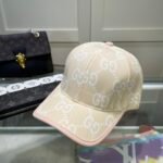 Gucci GG Monogram Baseball Cap Beige - Image 3
