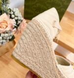 Gucci Leather Platform Espadrille White - Image 6
