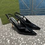 Gucci Women’S Slingback Heeled Pump Black - Image 6