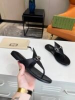 Gucci Women’S Thong Sandal With Horsebit Black - Image 8