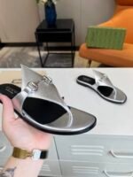 Gucci Women’S Thong Sandal With Horsebit Silver - Image 6