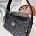 Prada Satin With Crystals Black 21Cm - Image 2