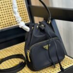 Prada Duet Re Nylon Bucket Bag Black 18Cm - Image 2