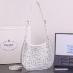 Prada Cleo With Crystals Light White 22Cm - Image 3
