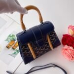 Goyard Saïgon Structuré Mini Bag Navy Blue 21Cm - Image 4
