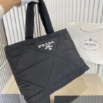 Prada Padded Re Nylon Tote Bag Black 35Cm - Image 4