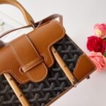 Goyard Saïgon Structuré Mini Bag Black And Tan 21Cm - Image 5