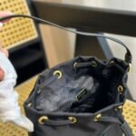 Prada Duet Re Nylon Bucket Bag Black 18Cm - Image 6