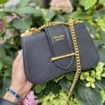 Prada Sidonie Saffiano Black 24cm - Image 8