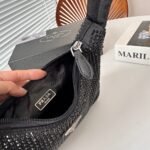 Prada Satin With Crystals Black 21Cm - Image 7