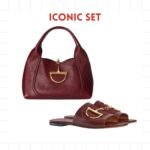 Iconic Set: Gucci Softbit Medium Top Handle Bag And Women’s Slide Sandal With Horsebit