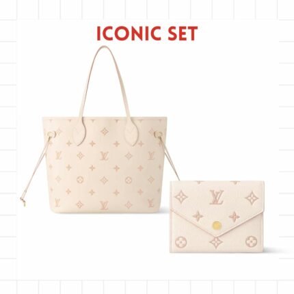 Iconic Set: Louis Vuitton Neverfull Mm And Victorine Wallet