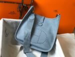 Hermes Clemence Evelyne Pm 25Cm Ciel Blue - Image 6
