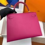 Hermes Kelly 25 Epsom Dark Pink Gold Hardware 25Cm - Image 3