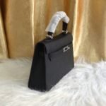 Hermes Kelly Mini Epsom Handbag Black 22cm - Image 4
