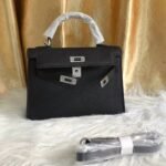 Hermes Kelly Mini Epsom Handbag Black 22cm - Image 2