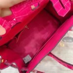 Hermes Birkin 30 Crocodile Dark Pink 30cm - Image 4