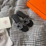 Hermes Oran Sandal Crystle Black H212010Z 02360 - Image 2