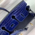 Hermes Birkin 30 Crocodile Gold-toned Hardware Dark Blue - Image 2