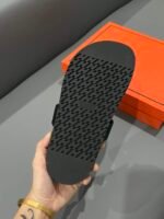 Hermes Chypre Sandal H Logo Silver Hardware Light Grey - Image 10