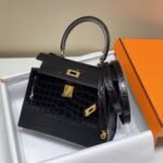 Hermes Mini Kelly K20 Gold-Toned Hardware Black 20cm - Image 7