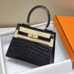 Hermes Mini Kelly K20 Gold-Toned Hardware Black 20cm - Image 8