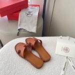 Hermès Oran Sandals Stitching In Brown - Image 7
