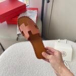 Hermès Oran Sandals Stitching In Brown - Image 6